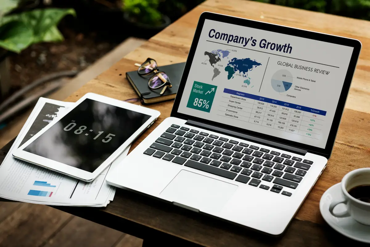 Web designer creating UI UX wireframes for small business website development